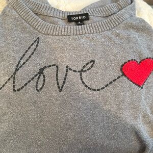 Gray Torrid Love Sweater -Size 4